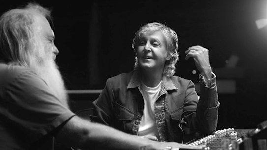 Paul McCartney and Rick Rubin in the six-part documentary.