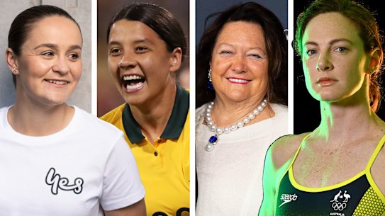 Ash Barty, Sam Kerr, Gina Rinehart and Cate Campbell.