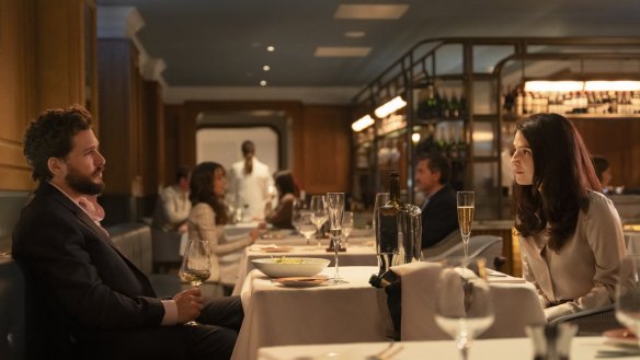 Kit Harington and Marisa Abela in Industry (season 3).