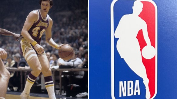 West turns out for the Lakers against the Knicks at Madison Square Garden during the 1970s. His silhouette is widely accepted to be the inspiration for the NBA’s logo.