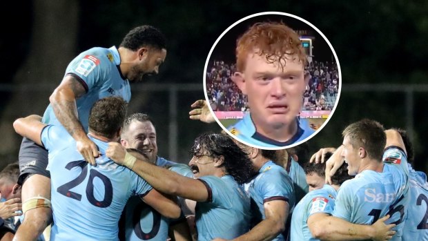 Tears of joy: Waratahs are officially back after stunning Crusaders victory