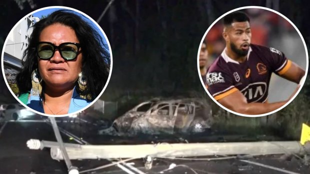 Three dead and Brisbane Bronco’s mum hospitalised in fiery Gold Coast crash