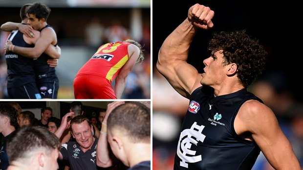 ‘The job isn’t done’: Carlton break finals drought and carry momentum towards September