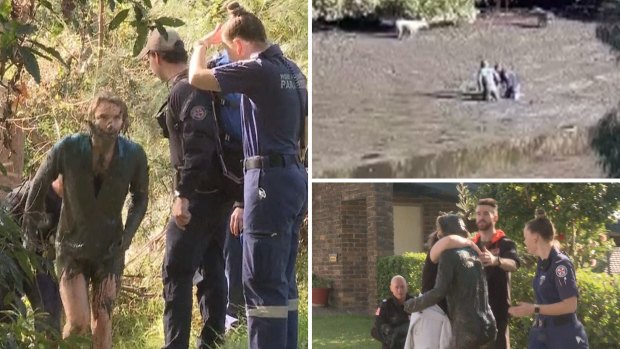 Woman rescued from mud after fleeing dog attack in Georges River