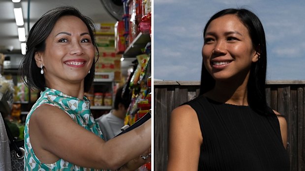 Independent member for Fowler, Dai Le, and her opponent, Labor candidate Tu Le.