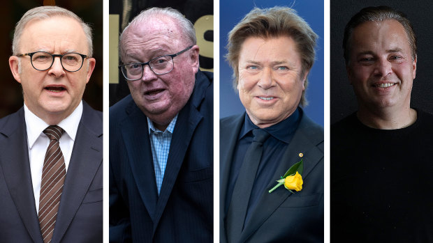 Anthony Albanese, Graham Richardson, Richard Wilkins and Mark Bosnich.