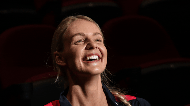 Rudi Ellis watches the 2025 Super Netball grand final for the first time.