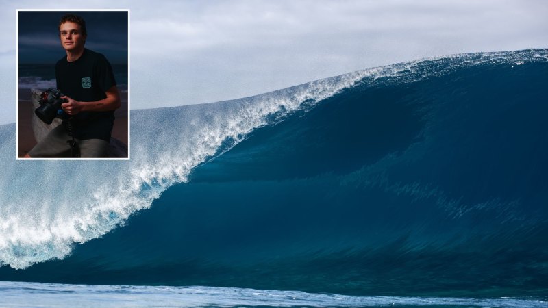 Shortly after taking this photo at Teahupo’o, Byron was face-down, blue and drowning