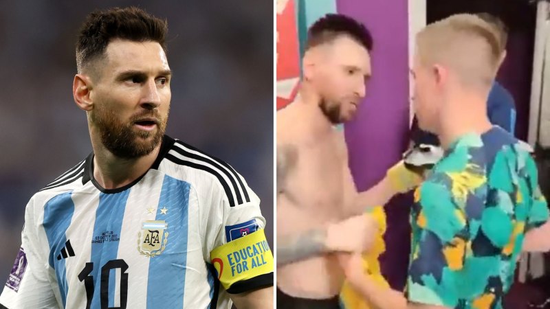 Socceroo who didn’t play a minute lands priceless Messi souvenir