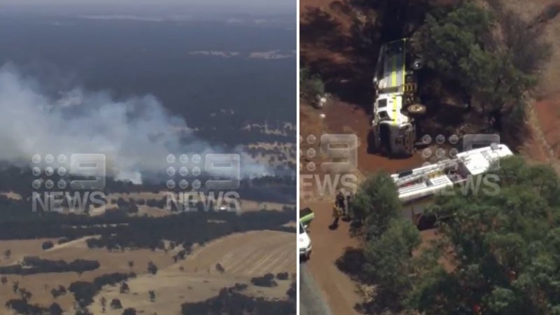 Fire truck rolls as Toodyay residents urged to evacuate