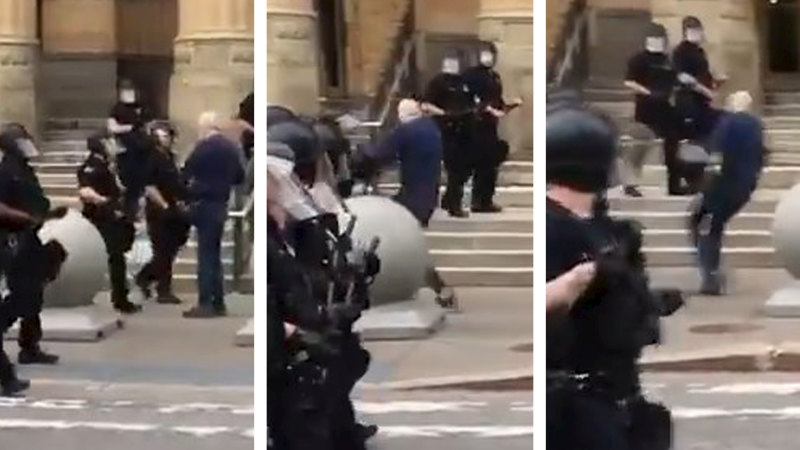 George Floyd Protests Police In Buffalo New York Shove 75 Year