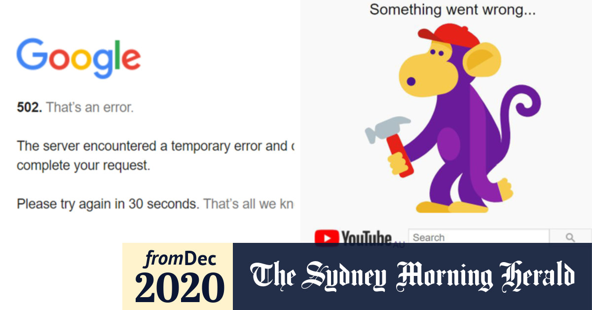 google outage youtube gmail google