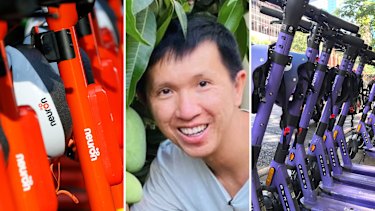 Thanh Phan, centre, died after an e-scooter crash in Perth’s CBD two weeks ago. His death has prompted the City of Perth to suspend for-hire e-scooters indefinitely.