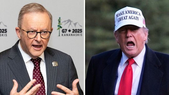 Anthony Albanese and Donald Trump.