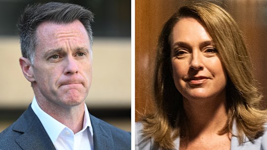 NSW Premier Chris Minns and Opposition leader Kellie Sloane. 