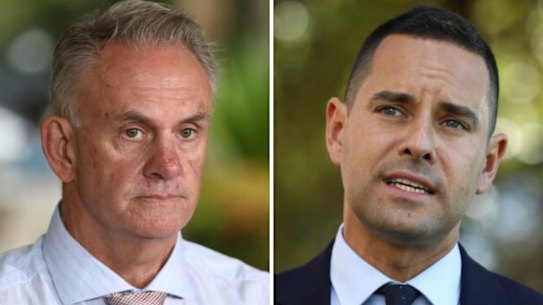 Mark Latham (left) could be left with a half-million dollar debt as a result of a graphic sexual tweet aimed at member for Sydney Alex Greenwich.
