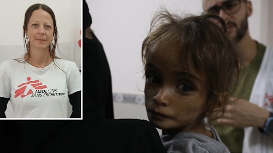 Perth nurse Claire Manera, inset, is working with Médecins Sans Frontières in Gaza. Pictures: Médecins Sans Frontières