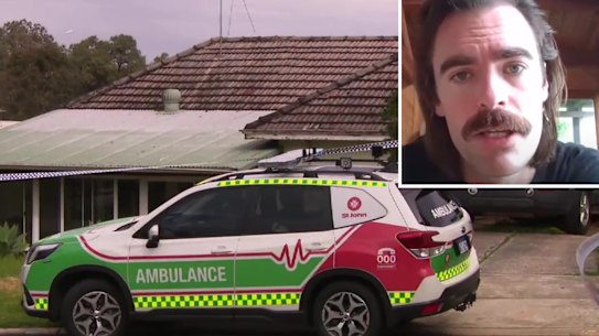 Perth conspiracy theory podcaster Tobias Nuttall has been charged with murder after the stabbing death of a woman in Bassendean on Wednesday, August 20, 2025. Picture: 9News Perth/YouTube