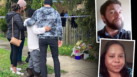 Peter Damjanovic (inset, top) murdered his ex-partner and mother of his two children, Tiffany Woodley (inset, bottom).