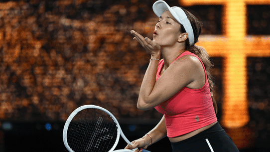 Danielle Collins, Daniil Medvedev and Aryna Sabalenka at the 2025 Australian Open.