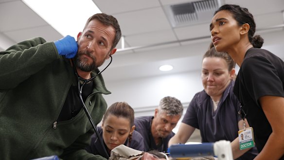 Noah Wyle in The Pitt which is considered an example of “competency porn”.