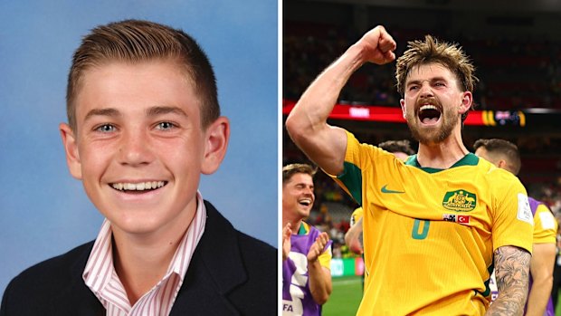 Socceroos goal scorer Connor Metcalfe as a student at Penleigh and Essendon Grammar School. 