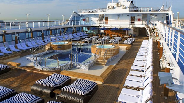 The pool deck of Oceania Cruises' ship Insignia