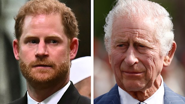 Prince Harry and King Charles III.