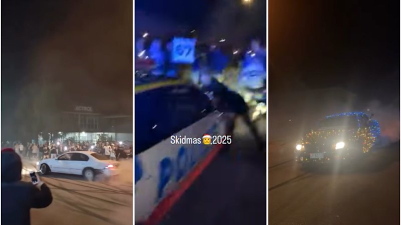 Several arrested after police shutdown ‘Perth Skidmas’ hoon event