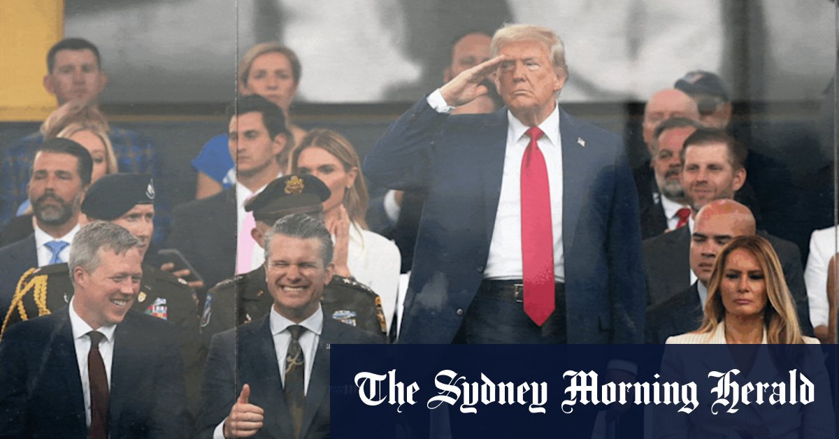 Trump celebrates birthday with grand military parade through Washington