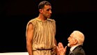 Hazem Shammas and Peter Carroll in Bell Shakespeare’s Coriolanus.