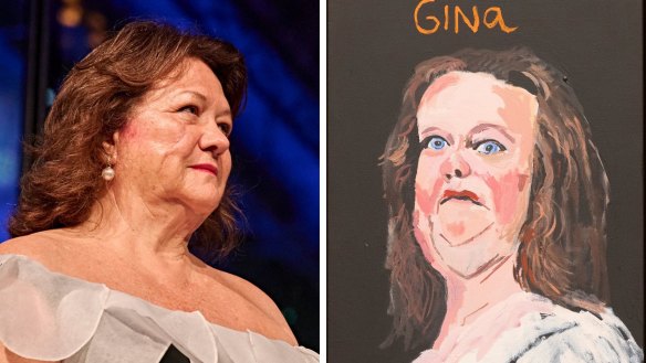 Portrait Rinehart doesn’t want you to see: Mogul demands gallery remove image