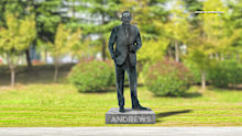 An artist rendering of the proposed Daniel Andrew's statue.