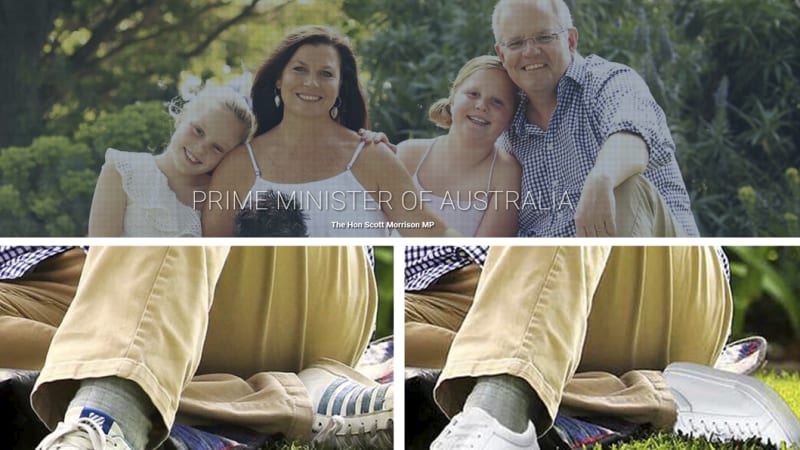 Image result for Scott Morrison shoe Photoshop