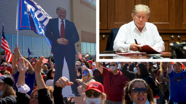 In the likely outcome that Trump survives he is unlikely to suffer any loss of political popularity before facing the polls. Photo: AP