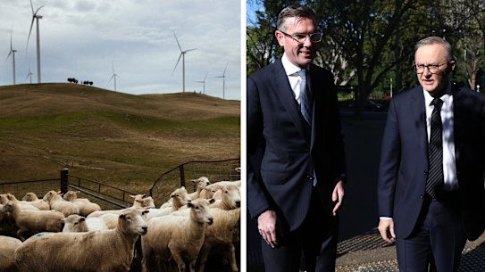 Almost $8 billion will be spent on poles, wires and other critical infrastructure connecting renewable energy zones across NSW to the national grid as part of a major deal between the Albanese and Perrottet governments to supercharge electricity supply.