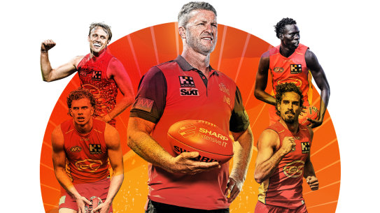 Rising Suns: Damien Hardwick and the young Gold Coast stars are on the brink of a meteoric rise.