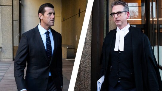 composite - Lawyer Nicholas Owens from the Ben Roberts-Smith trial at supreme court, Sydney.17th June 2021. Photo: Edwina Pickles / SMH
