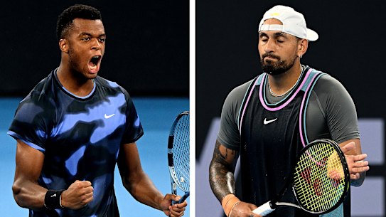 Giovanni Mpetshi Perricard and Nick Kyrgios.
