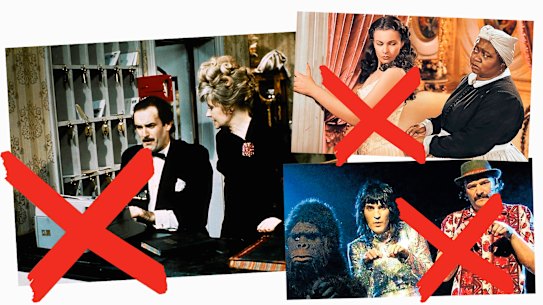 Whisked off the virtual shelves faster than two-for-one-night at your local video store, Gone With the Wind, Little Britain, Come Fly With Me, The Mighty Boosh, The League of Gentlemen, Angry Boys, Summer Heights High, We Can Be Heroes and Jonah From Tonga are now heaped on a cultural bonfire. Fawlty Towers