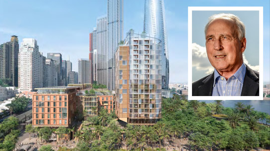 Former prime minister Paul Keating has called on the state government to return to the original height limits at Central Barangaroo and compensate developer Aqualand.  16x9