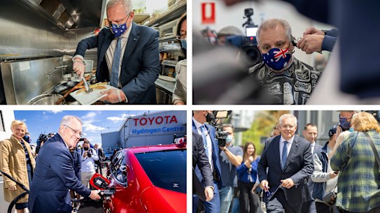 Scott Morrison on the hustings in Melbounre. 