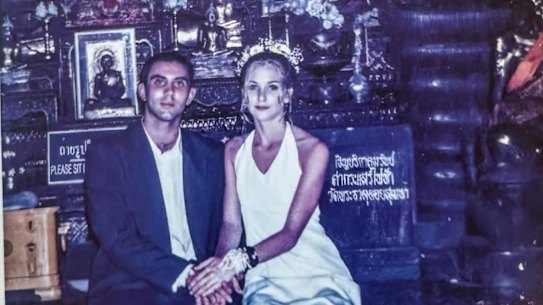 Robbie and Virginia Giuffre on their wedding day, 10 days after they met in Thailand, in 2002.