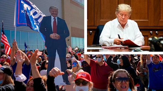 In the likely outcome that Trump survives he is unlikely to suffer any loss of political popularity before facing the polls. Photo: AP