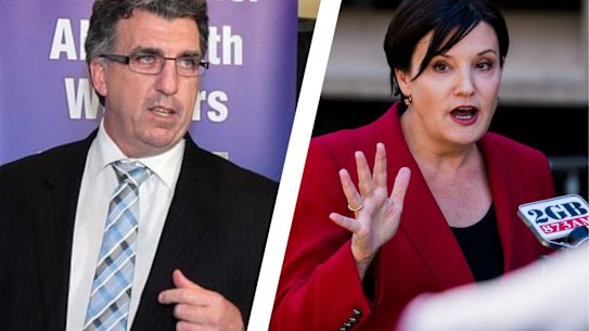 Composite: NSW Labor Opposition leader Jodi McKay press conference, Thursday 25th March 2021. Photograph by James Brickwood. SMH NEWS 210325 New general secretary for the HSU in NSW, Gerard Hayes ... “It is all about our members now”. Photo: Lee Besford