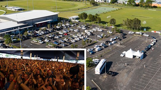 Byron Bay COVID Bluesfest composite