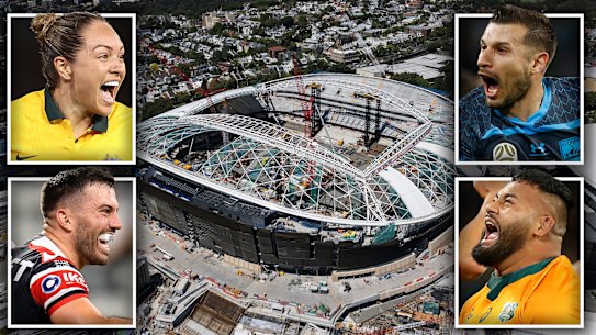 The Matildas, Sydney FC, Wallabies and the Roosters are all vying to play the first match at the rebuilt Sydney Football Stadium.