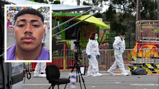 Uati Faletolu, 17, had been working at the Easter Show’s Break Dance ride before he was fatally stabbed.