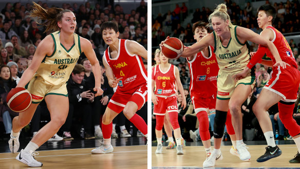 Late in the Australian Opals win over China on Wednesday night, Izzy Borlase came off a screen from Lauren Jackson and nailed a three-pointer.