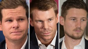 Steve Smith, David Warner, Cameron Bancroft.